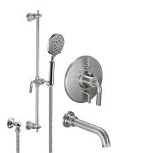 California Faucets KT06-30K.20-RBZ - Descanso Styletherm 1/2'' Thermostatic Shower System with Hand Shower Slide Bar and Tub