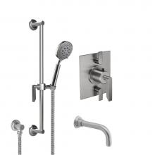 California Faucets KT06-45.25-PC - StyleTherm® 1/2'' Thermostatic Shower System with Handshower Slide Bar and Tub Spou