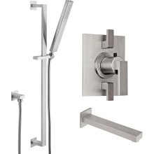 California Faucets KT06-77.25-PC - StyleTherm® 1/2'' Thermostatic Shower System with Handshower Slide Bar and Tub Spou