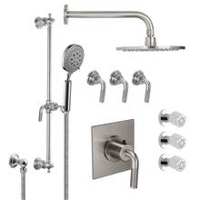 California Faucets KT08-30K.18-RBZ - Descanso Styletherm 3/4'' Thermostatic Shower System with Body Spray, Hand Shower on Sli