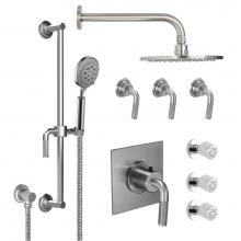 California Faucets KT08-30K.18-PC - Descanso StyleTherm® 3/4'' Thermostatic Shower System with Body Spray, Handshower o
