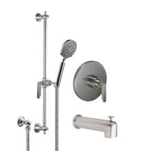California Faucets KT11-45.18-PC - Rincon Bay Pressure Balance Shower System with Hand Shower on Slide Bar and Tub Spout