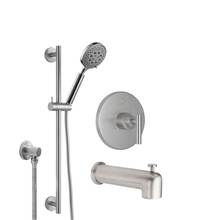 California Faucets KT11-66.25-PC - Tiburon Pressure Balance Shower System with Hand Shower on Slide Bar and Tub Spout