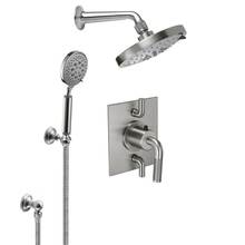 California Faucets KT12-30K.18-RBZ - Descanso Styletherm 1/2'' Thermostatic Shower System with Shower Head and Hand Shower on