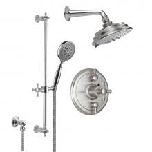 California Faucets KT12-48X.18-PC - Miramar Styletherm 1/2'' Thermostatic Shower System with Showerhead and Handshower on Ho