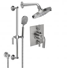 California Faucets KT13-30K.18-PC - Descanso StyleTherm® 1/2'' Thermostatic Shower System with Showerhead and Handshowe