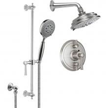 California Faucets KT13-48.25-PC - StyleTherm® 1/2'' Thermostatic Shower System with Showerhead and Handshower on Slid