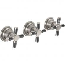 California Faucets TO-3003XFL-PC - 3 Handle Tub and Shower Trim Only