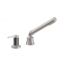California Faucets TO-53F.62-18-PC - Handshower & Diverter Trim Only for Roman Tub - Carbon Fiber Insert
