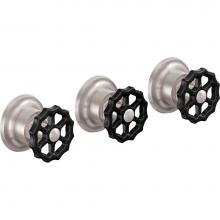 California Faucets TO-8003WBL-PC - 3 Handle Tub and Shower Trim Only