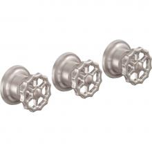 California Faucets TO-8003WL-PC - 3 Handle Tub and Shower Trim Only