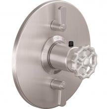 California Faucets TO-TH2L-80W-MBLK - StyleTherm® Trim Only with Dual Volume Control