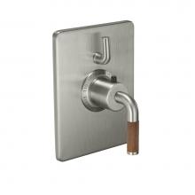 California Faucets TO-THC1L-30T-PC - StyleTherm® Trim Only with Single Volume Control - Teak Handle