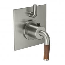 California Faucets TO-THF1L-30T-PC - StyleTherm® Trim Only with Single Volume Control - Teak Handle