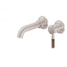 California Faucets TO-V3001T-9-PC - Single Handle Lavatory Wall Faucet Trim Only - Teak Lever Handle