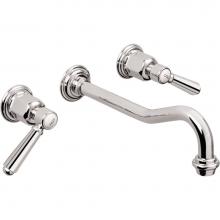 California Faucets TO-V3302-9-PC - Two Handle Lavatory Wall Faucet Trim Only