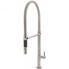 California Faucets K50-150-BSST-PC - Culinary Pull-Out Kitchen Faucet with Button Sprayer