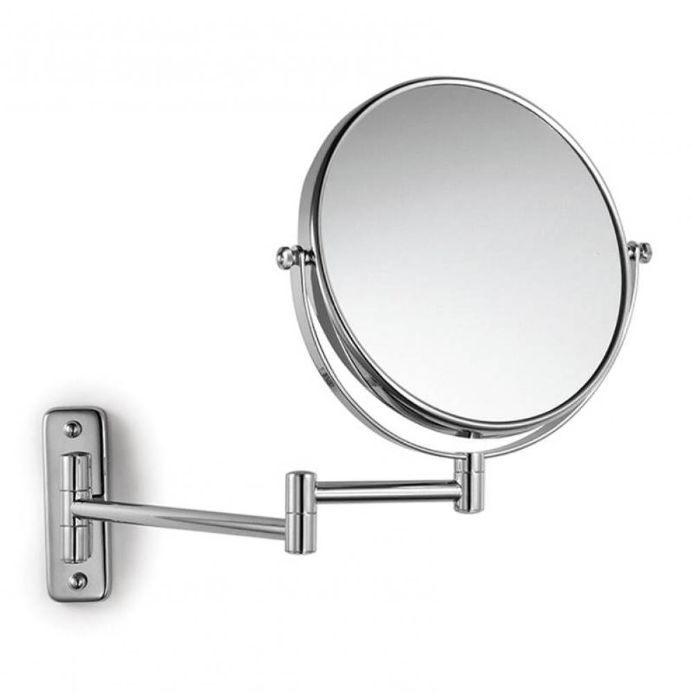 Palette Wall Mounted Double sided Makeup Mirror in Polished Chrome Finish