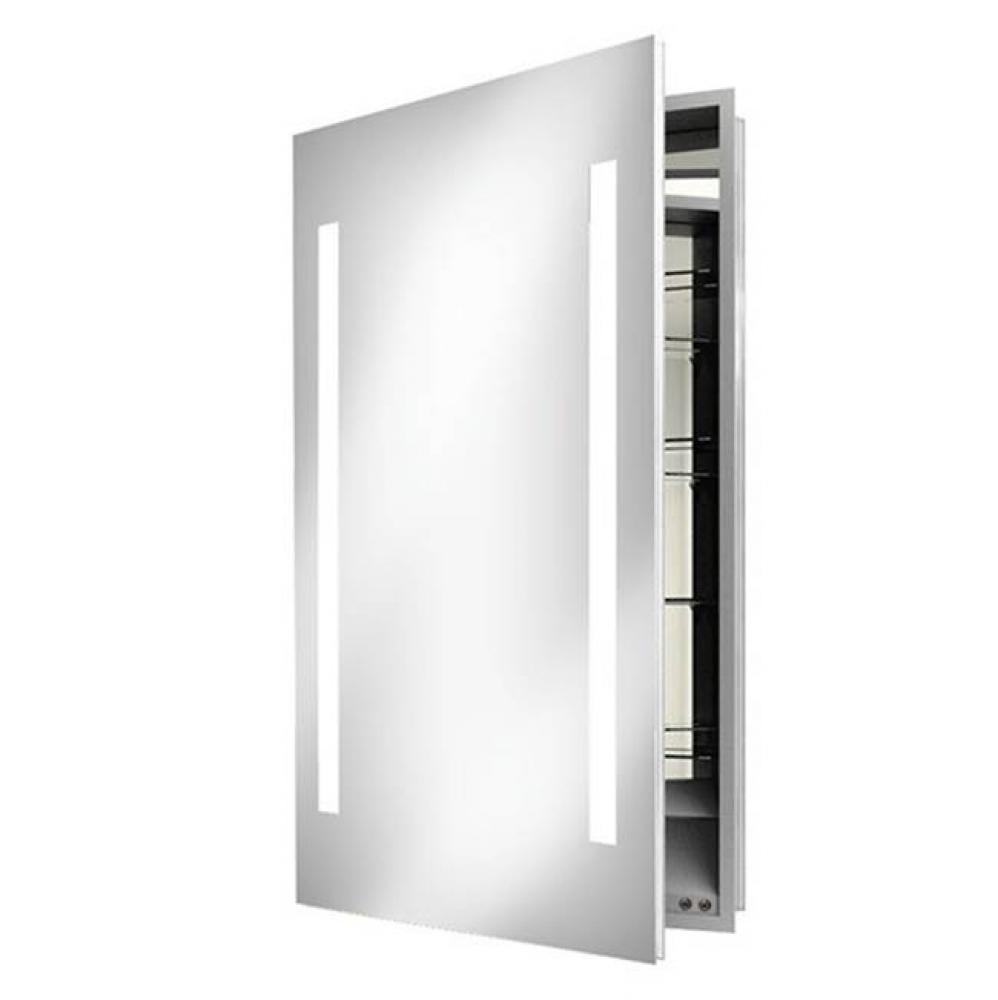 Ascension 23.25w x 30h Lighted Mirrored Cabinet with Keen - Left hinged