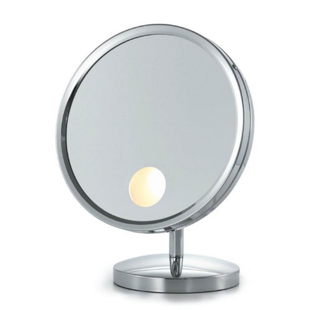 Blush Counter Top Lighted Makeup Mirror in Brushed Nickel