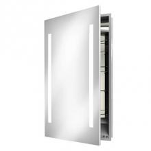 Electric Mirror ASC-2340-KG-LT - Ascension 23.25w x 40h Lighted Mirrored Cabinet with Keen - Left hinged