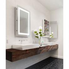 Electric Mirror AMB-2340-LT - Ambiance 23.25w x 40h Lighted Mirrored Cabinet - Left hinged