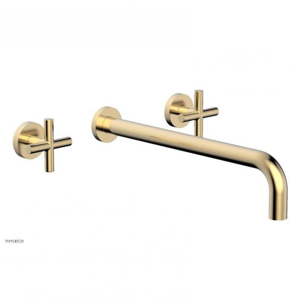 TRANSITION - Wall Lavatory Set 14'' Spout - Cross Handles 120-11-14