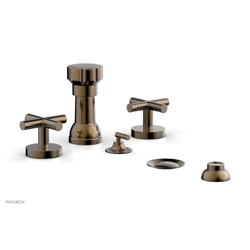 Four Hole Bidet Set Cross Handle