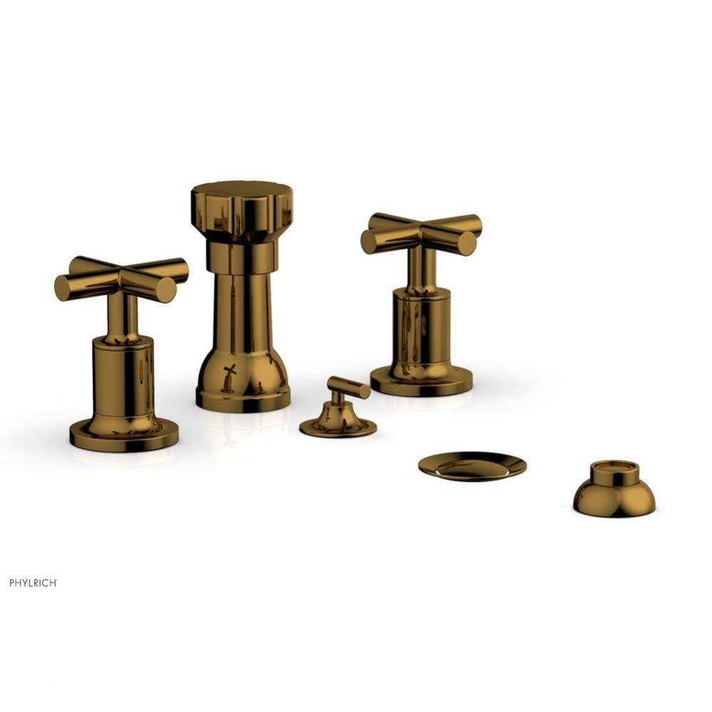 Four Hole Bidet Set Cross Handle