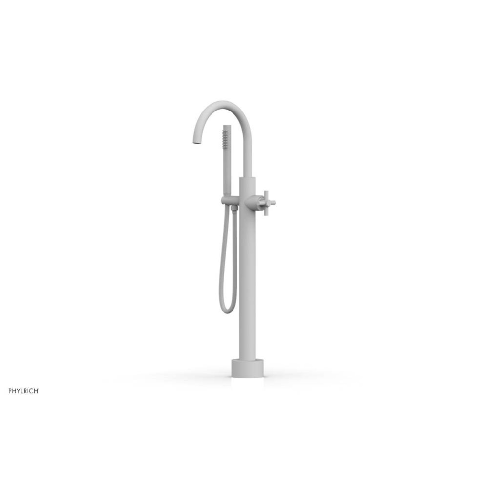 Floor Mounted Tub Filler Cross Tubular W/Handshwr-Short