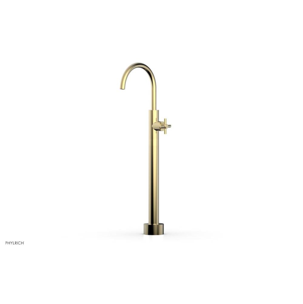 Floor Mounted Tub Filler Cross Tubular-Short