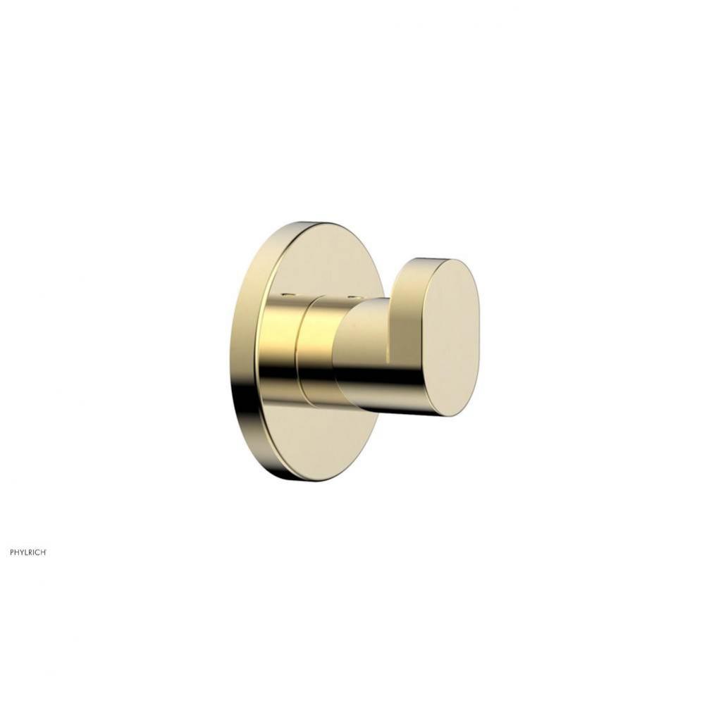 ROND Robe Hook in Polished Brass Uncoated