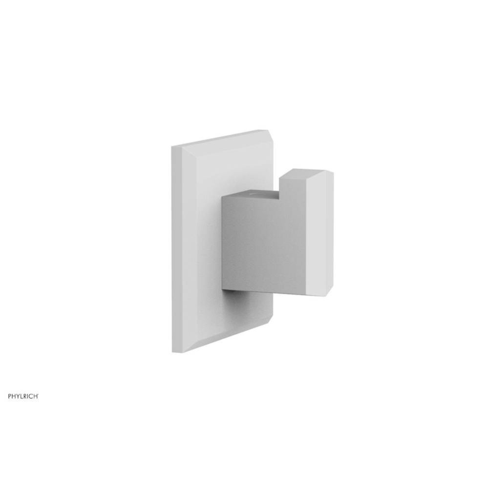 Satin White Diama Single-Post Robe Hook