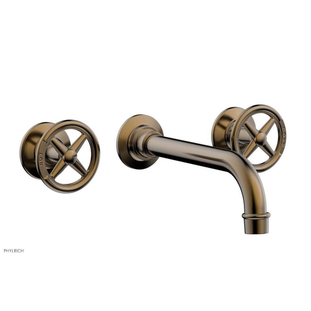 Wall Lav Faucet Works, Cross Handles