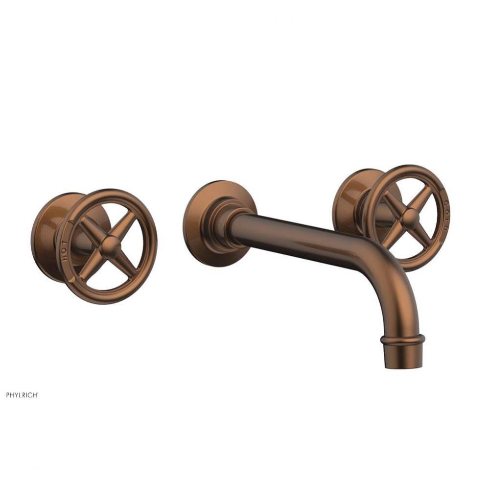 Wall Lav Faucet Works, Cross Handles