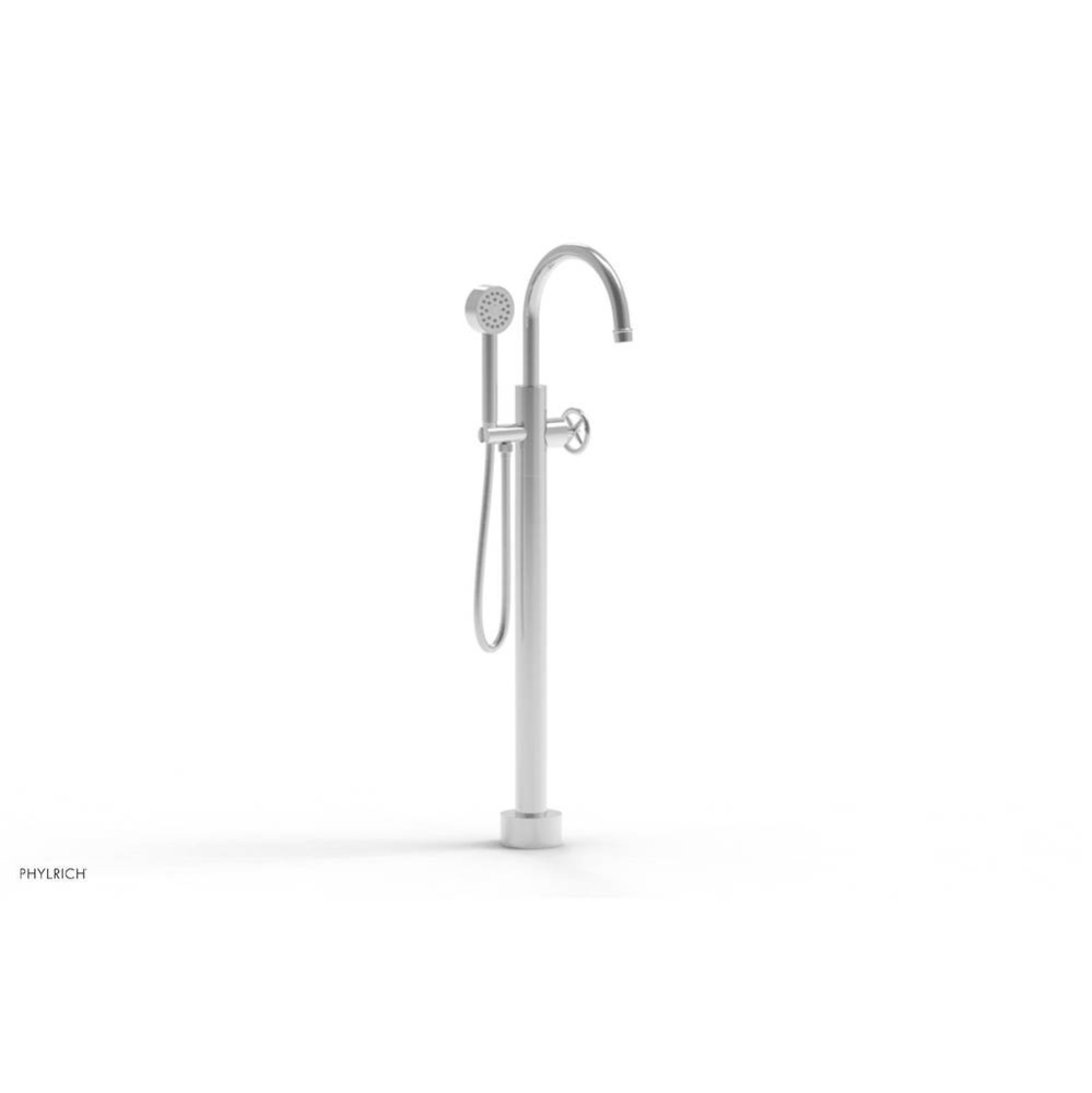 Floor Mounted Tub Filler Cross Hdl W/Handshwr-Tall