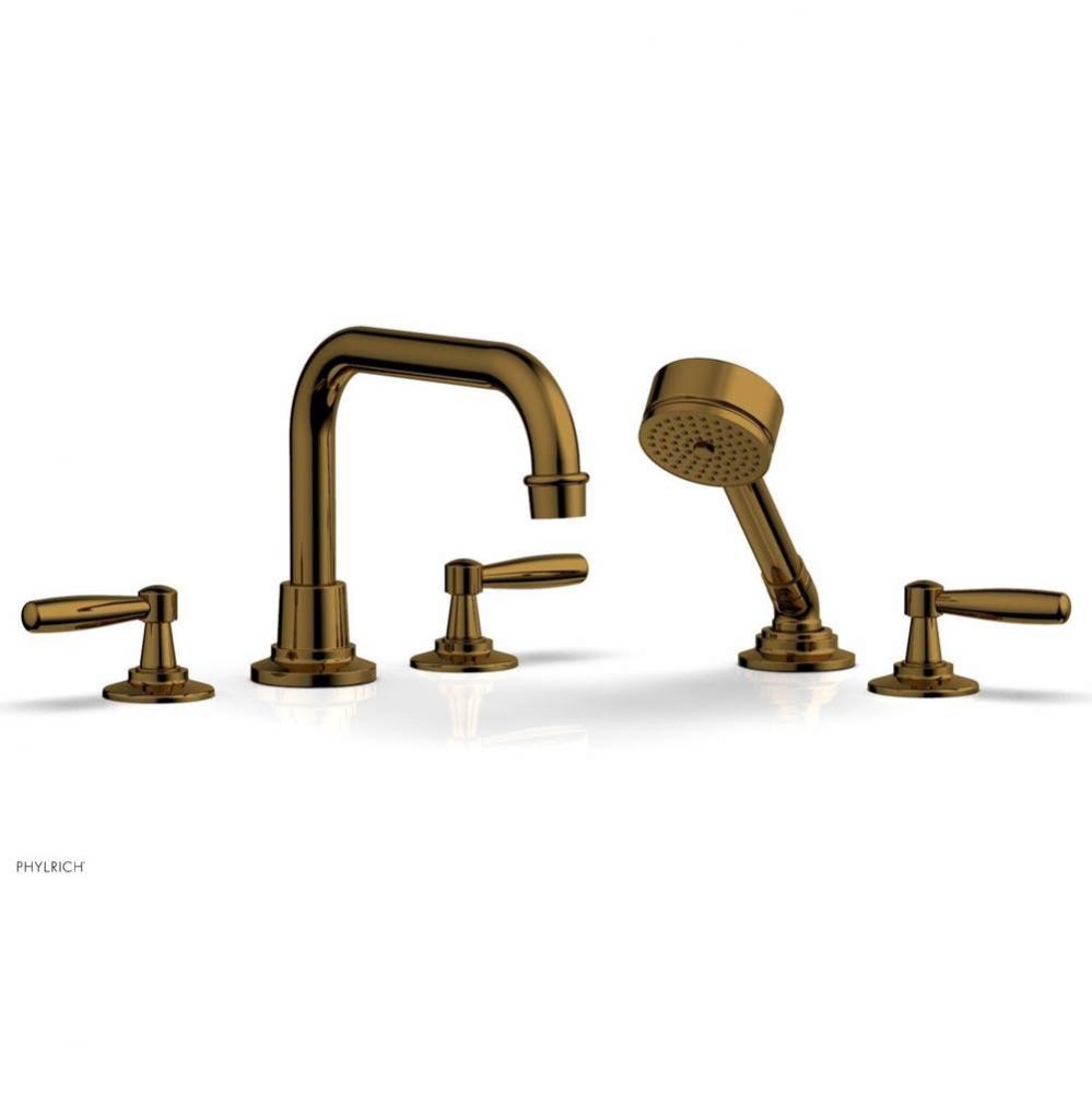 Deck Tub Set Works W/ Hs, Lever Handle