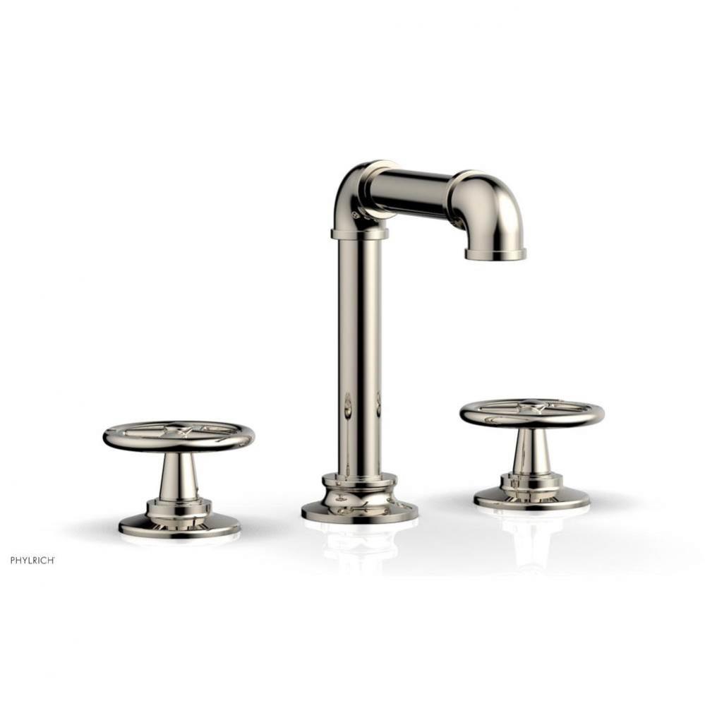 WORKS 2 Widespread Faucet, Square Spt, Hight Spout, Cross Handles