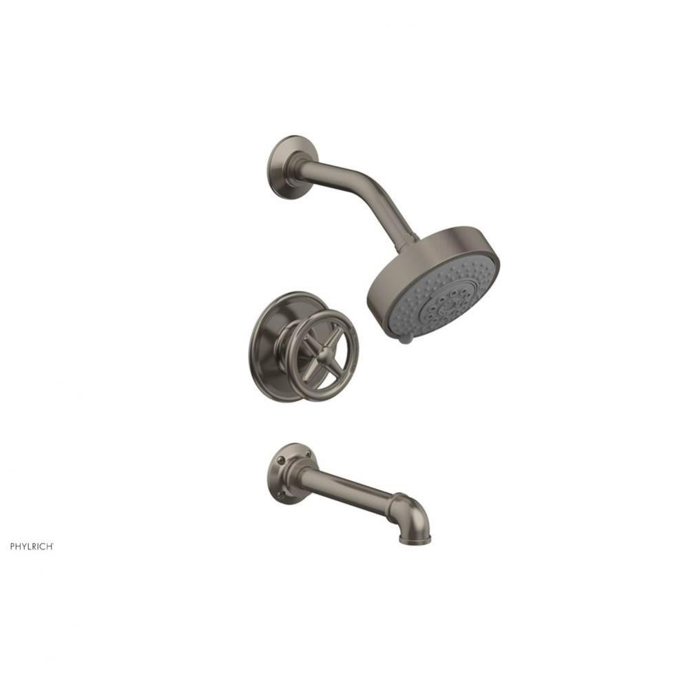 Pressure Balance Tub & Shower Kit, Cross Handle