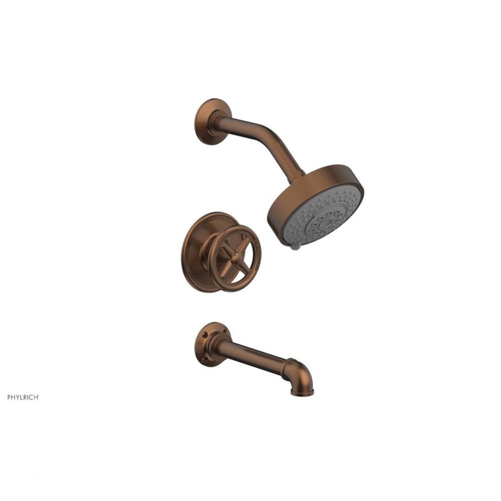 Pressure Balance Tub & Shower Kit, Cross Handle