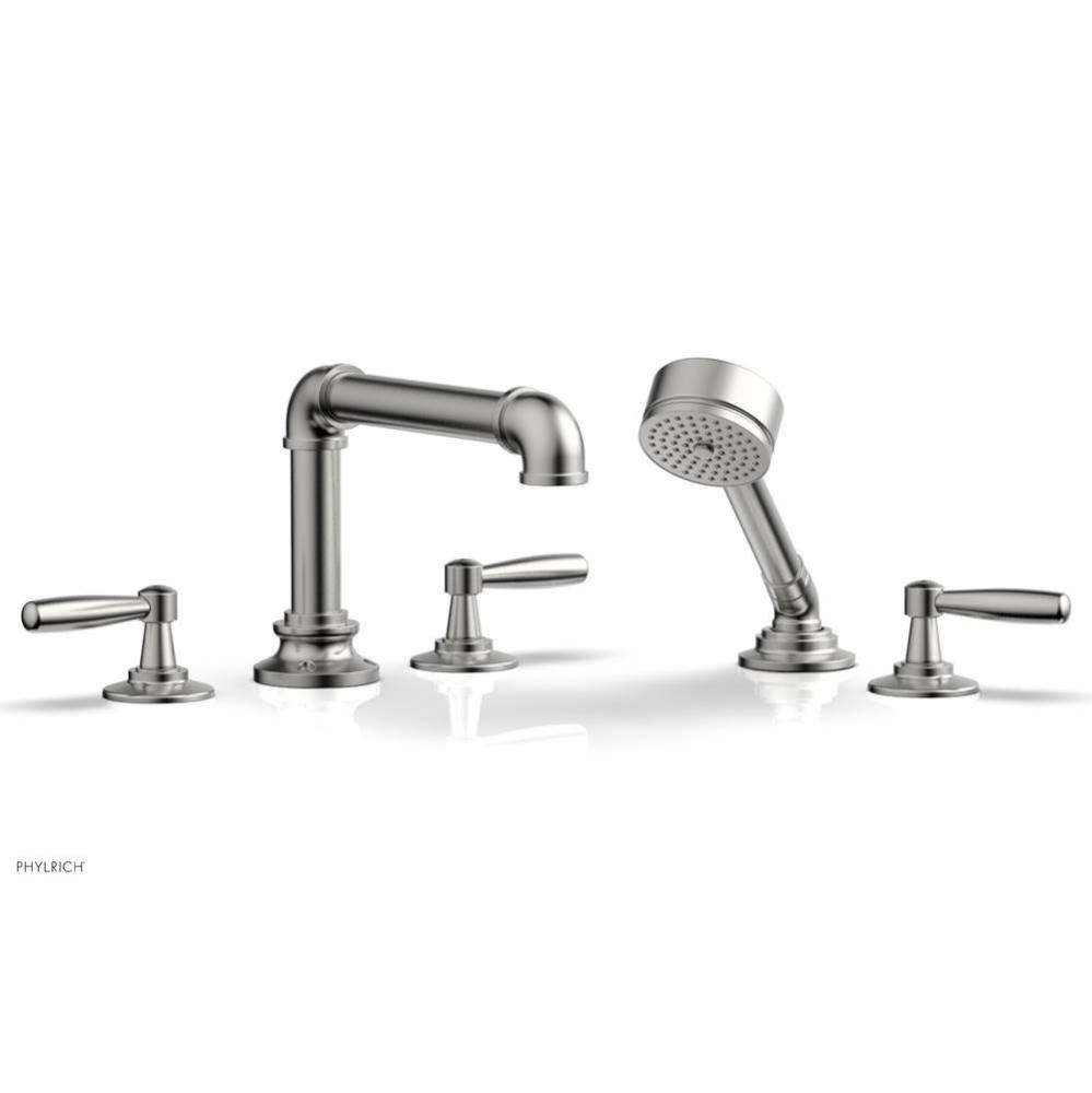 Deck Tub Set Works Industrial W/ Hs, Lever Handle