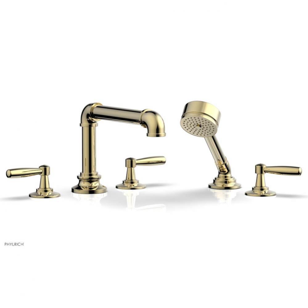 Deck Tub Set Works Industrial W/ Hs, Lever Handle