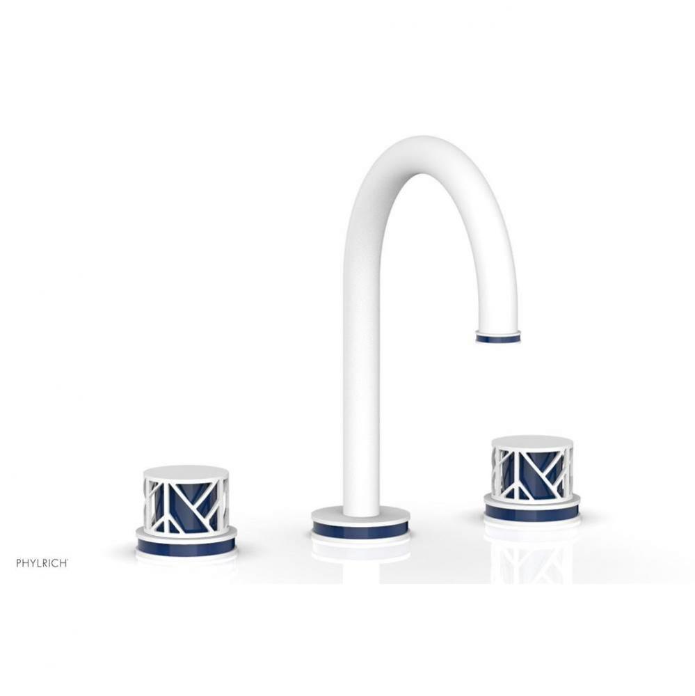 JOLIE Widespread Faucet - Round Handles with ''Navy Blue'' Accents 222-01