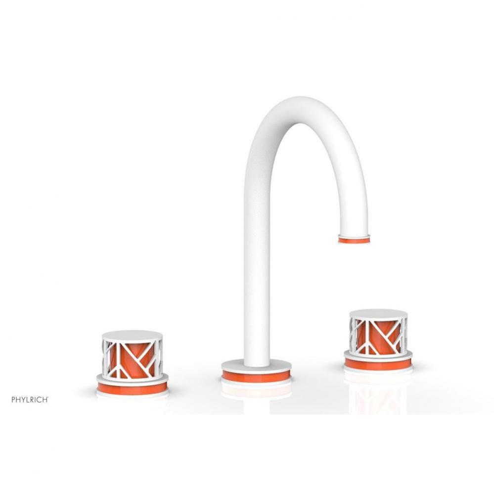 JOLIE Widespread Faucet - Round Handles with ''Orange'' Accents 222-01