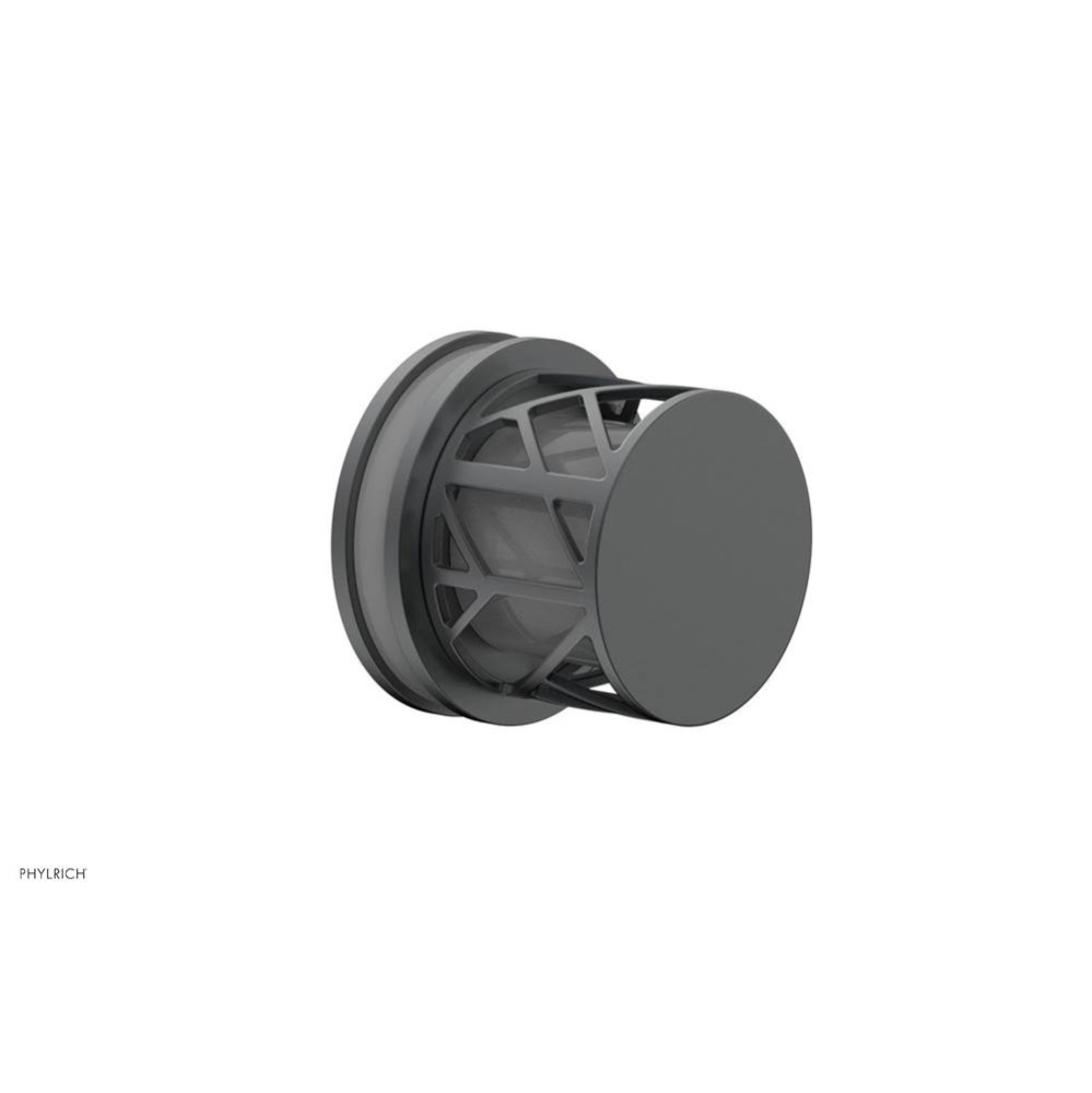 Gunmetal Gray Jolie Diverter/Volume Control Trim With Round Cutaway Handles And Grey Accents