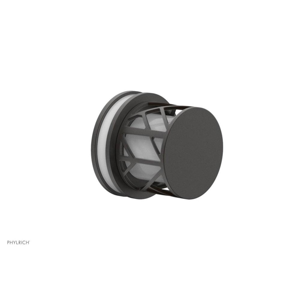 Oil Rubbed Bronze Jolie Diverter/Volume Control Trim With Round Cutaway Handles And Gloss White Ac