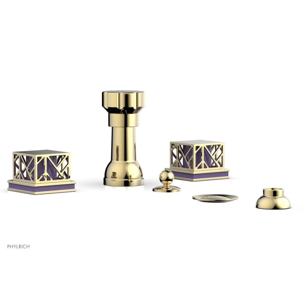 Four Hole Bidet Set, Sqr, Jolie