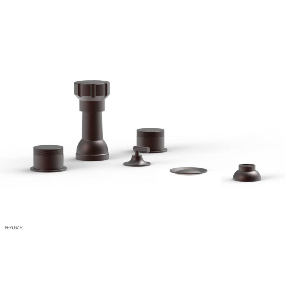 4-Hole Bidet, Basic Ii Knurled Hdls