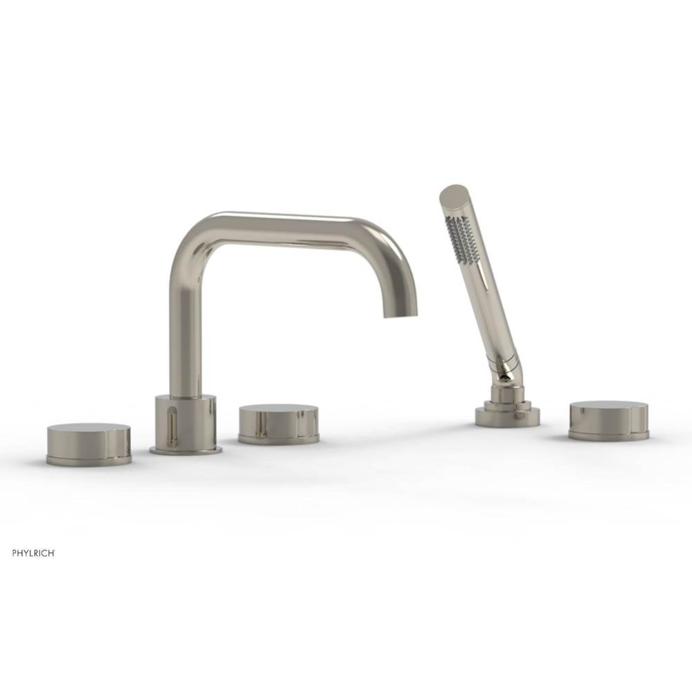 Deck Tub Set W/Hand Shower Brass Handles