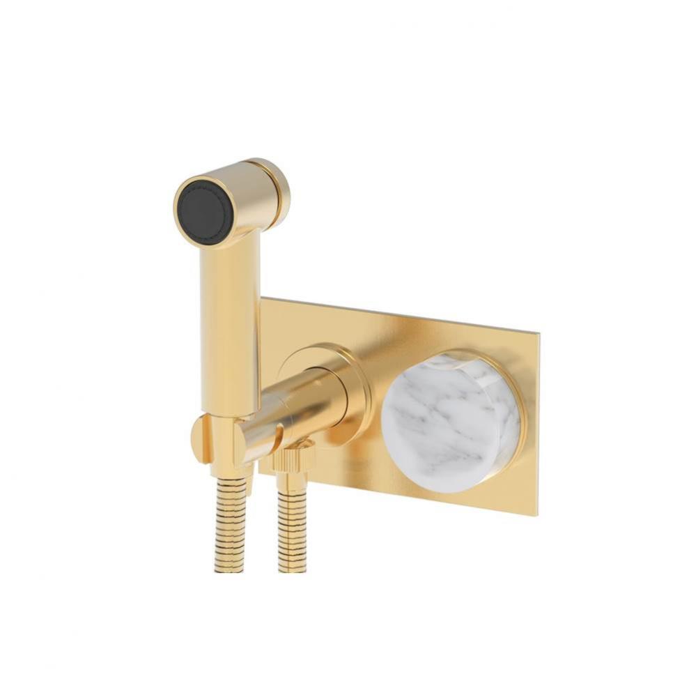 Wall Monted Bidet, White Marble Handle